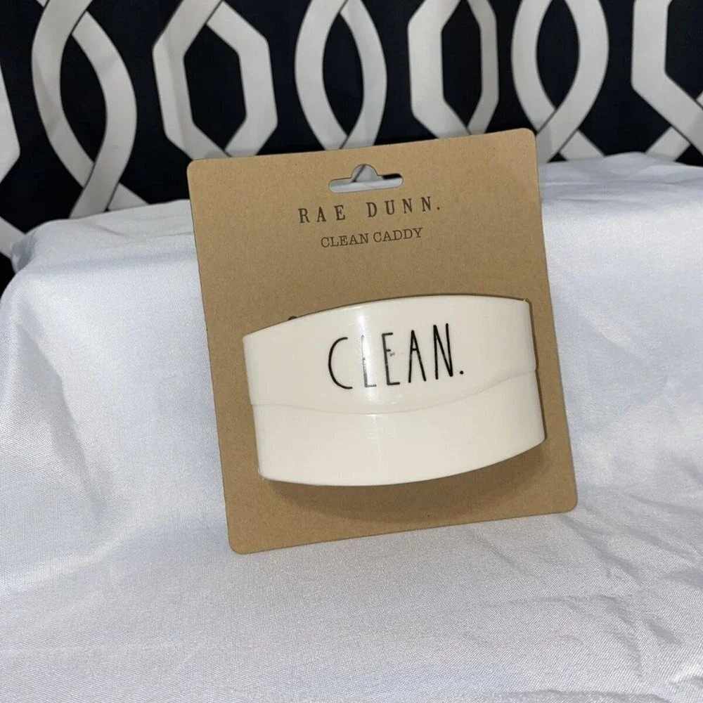 Rae Dunn Clean Caddy Brush Holder Suction‎ Cup Bathroom Organizer